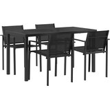  Set vanjskog namještaja 5 pcs Crna i antracit 140 x 70 x 73 cm | shoptok.hr