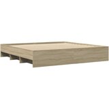  Okvir za krevet boja hrasta 200x200 cm od konstruiranog drva | shoptok.hr