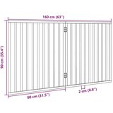  Vrata za pse s 2 panela sklopiva 160 cm od drva topole | shoptok.hr