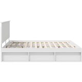  Konstrukcija postelje Bela 180 x 200 cm Masivno borovo les, (5000103934) | Shoptok.si