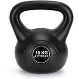 springos Kettlebell za vadbo, ročica ACTIGET 10 kg, kettlebell za trening ABS, črna žoga, (5000136399) Cene