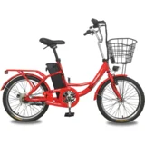 električni bicikl mini, 20", crveni
