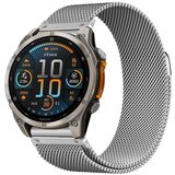 INF Združljiv z Garmin Fenix 8/965/Tactix 8 milanski magnetni kovinski pašček Silver 26 mm, (5000085367) | Shoptok.si