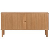 Actona Nizka komoda v hrastovem dekorju z drsnimi vrati v naravni barvi 160x80 cm Langley – Cene