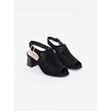 GOODIN Black suede heeled sandals | Shoptok.si