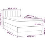  Krevet box spring s madracem LED svjetlosivi 90x190 cm baršun | shoptok.hr