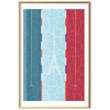  Plakat - Illustration of a Pool Against the French Flag 60x90 Zlatni okvir s margom | shoptok.hr
