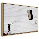  Slika - Flying Fridge (1 Part) Wide 90x60 U prirodnom drvenom okviru | shoptok.hr