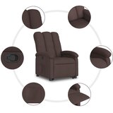  Naslonjač na podizanje tamnosmeđi od tkanine | shoptok.hr