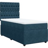 Box spring krevet s madracem plavi 100x200 cm baršunasti | shoptok.hr