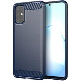 Cadorabo Ohišje, združljiv s Samsungom v brušenem modrem - zaščitnem pokrovu, narejen iz fleksibilnega silikona TPU v videzu iz nerjavečega jekla ogljika, (20588605) Cene