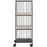 5five Poslužni sto/mobilna polica COLGE 74x43 cm crna/bež | Eponuda.com
