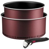 Tefal Ingenio Simply Cook komplet posode (3 kosi) L7248453 bordo in črna, (5000256297) | Shoptok.si