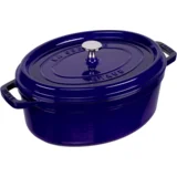 Oval Cocotte, 29cm cast iron, dark blue