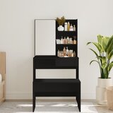  Toaletni stolić s ogledalom crni 74,5 x 40 x 141 cm | Eponuda.com