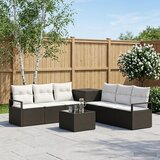  Set sofe 8 kom. Crna i krem-bijela Poli Rattan i čelik | shoptok.hr