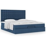 vidaXL Otomanski posteljni okvir z vzmetnico moder 180x200 cm blago Cene