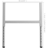 vidaXL Okviri za radni stol 2 kom metalni 85 x (69 - 95,5) cm sivi | shoptok.hr
