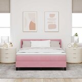  s opruga kutije Ružičasta 200 x 160 cm Baršun | shoptok.hr