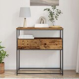 vidaXL Konzolni stol Staro drvo Drvo, Metal 75 x 40 x 75 cm Ekstra visok | shoptok.hr