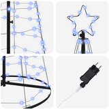  LED božićno drvce EKENAS 250 cm 390 LED lampica Plava Čelik Slike