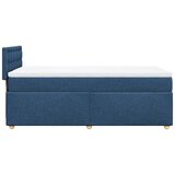  Krevet s oprugama i madracem plavi 100 x 200 cm od tkanine | shoptok.hr