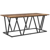 Stolić za kavu od starog drveta 100x50x40 cm - kvalitetna drvena i metalna konstrukcija | shoptok.hr