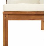  Modularna kutna sofa s krem bijelim jastucima bagremovo drvo | shoptok.hr