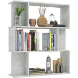 vidaXL Ormarić za knjige / pregrada boja betona 80x24x96 cm od iverice | shoptok.hr