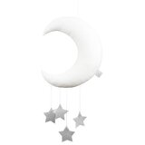 Dekorativni mjesec Silver Stars - Bijeli | shoptok.hr