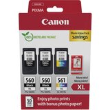 Canon Tinte PG-560XL/CL-561XL 3712C012 3er Multipack (2xBK/Color) inkl. Fotopapier" | shoptok.hr