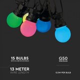  LED RGB spoljašnja girlanda STRING 13 m 15xLED/0,5W/230V IP44 | Eponuda.com