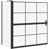 vidaXL Kopalna tuš zavesa Črna in prozorna 116 x 68 x 128 cm, (5000093282) | Shoptok.si