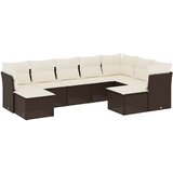  9-dijelni set vrtnih sofa s jastucima poliratan smeđi | shoptok.hr