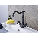 EYN Antična armatura za umivalnik | Pipa ANT2309 — Črna ORB — 24 cm | Shoptok.si