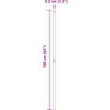 vidaXL Ograjni stebri 12 pcs Zelena 160 cm Jeklo s prašnim premazom | Shoptok.si