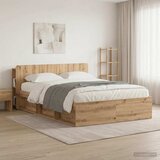  Glava kreveta s ormarićem Hrast artisan 140 cm | shoptok.hr