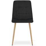 KARA stolica - crni baršun / noge u boji drveta x 2 | shoptok.hr