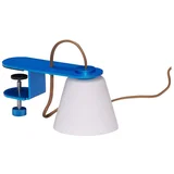 Plava stolna lampa sa staklenim sjenilom (visina 23 cm) Lure –
