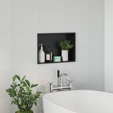  Ničica za tuš Crna 45 x 30 x 9,5 cm Nehrđajući čelik | Shoptok.si