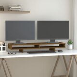 vidaXL Stojalo za zaslon medeno rjavo 100x27x14 cm trdna borovina Cene