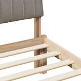  Okvir kreveta Smeđa i taupe 200 x 200 cm Masivna borovina | shoptok.hr