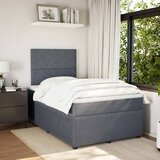  Krevet box spring s madracem tamnosivi 120 x 190 cm baršun | shoptok.hr