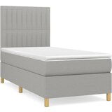  The Living Store Box spring postelja z vzmetnico svetlo siva 80x200 cm blago - Box Spring Postelja, (21499458) | Shoptok.si