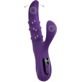 You2Toys Nodding Rabbit Vibrator with 3 Moving Rings Purple Cene