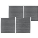 vidaXL Vrtna ograja WPC 699x186 cm siva Cene