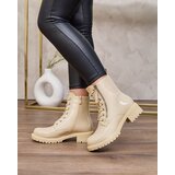 Resti Beige eco leather women's Seddaga bagger boots | ePonuda.com