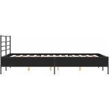  Okvir kreveta crni 140 x 200 cm od konstruiranog drva i metala | shoptok.hr