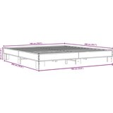  Okvir za krevet crni 180 x 200 cm konstruirano drvo i metal | shoptok.hr
