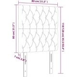  Uzglavlje tamnozeleno 80x7x118/128 cm baršunasto | shoptok.hr